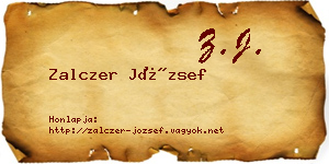 Zalczer József névjegykártya
